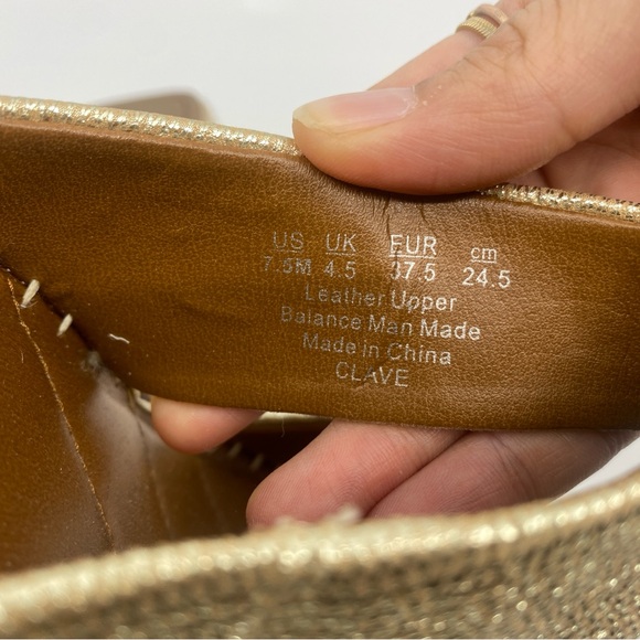 New Franco Sarto gold espadrille platform sandals 7.5 - Picture 9 of 10